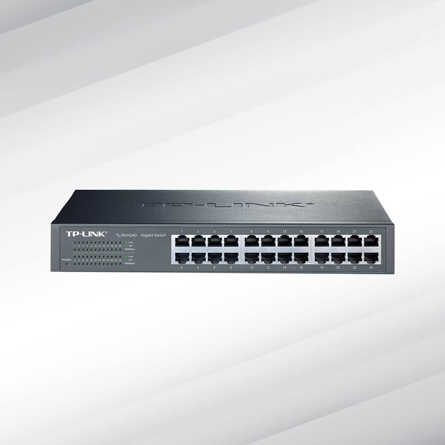 Switch | TP-LINK | TL-SG1024D | 24 Puertos RJ45 Gigabit 10/100/1000 | No Administrable |Para Escritorio O Rack 13 Pulgadas - Imagen de 2