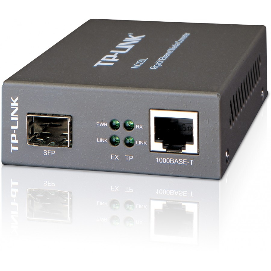 Convertidor De Medios TP-LINK MC220L RJ45 1000MBPS A Sfp Gigabit 0.55KM Multimodo Y 10 Km Monomodo