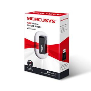 Tarjeta De Red | Mercusys | MW300UM | USB Inalambrica | 300 Mbps |Tamano Mini