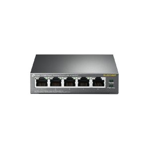 Switch | TP-LINK | TL-SG1005P | 5 Puertos RJ45 Gigabit 10/100/1000 Mbps | No Administrable |Con 4 Puertos POE | Para Escritorio
