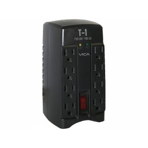 Regulador Electronico De Voltaje Vica T1 750VA 400WATTS 8 Nema 5-15R (4/4), 3 Años De Garantia