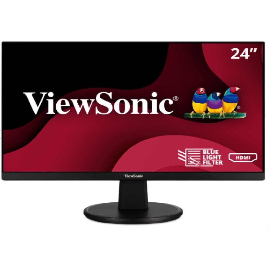 Monitor Mva Viewsonic VA2447-MH/ 24 Pulgadas/ Full Hd / 1920 X 1080 / Bocinas Integradas/ Vga / HDMI / Vesa / 3 Años De Garantia