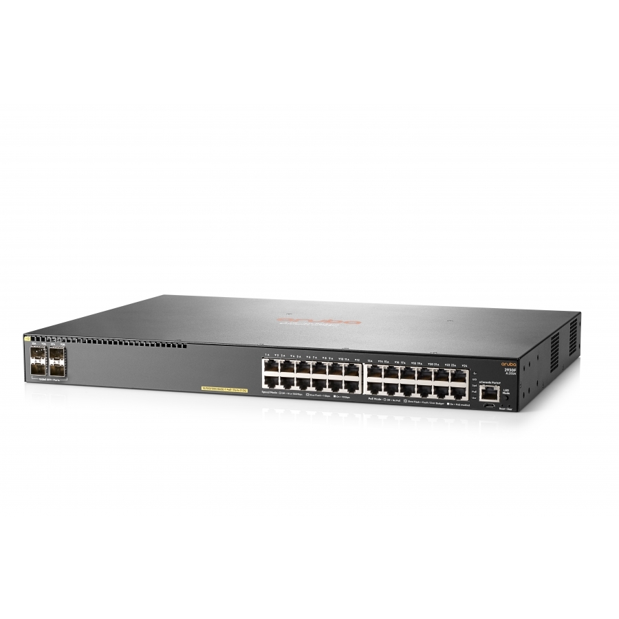 Switch HPE Aruba JL255A 2930F 24G RJ45 POE 370W Y 4 Sfp 1/10GE Administrable L3 - Imagen de 2