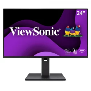 Monitor LED Viewsonic VG2458, 1920 X 1080 Full Hd, Ergonomico, Panel Ips, 100HZ, 5 Ms, Hdmi, Display Port, 100 W USB C, RJ45, Daysy Chain, 3 Años De Garantia
