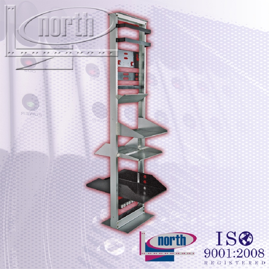 Rack North System 45 U.r. 2 Postes 19 Pulgadas Aluminio Ligero Negro Liso