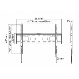 Soporte Tv,Manhattan,461986, P/Pared 50KG, 37 A 70 Fijo