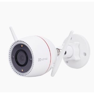 Camara Bala IP 3MP WIFI Ezviz / Audio De Dos Vias / Vision Nocturna En Color / Sirena / Estrobo / Deteccion De Movimiento / Notificacion Push / Ranura Para Memoria / Uso En Exterior