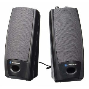 Bocinas Acteck Ax-2500 / Alambrica / Conector 3.5 Mm / Sonido Estereo 2.0 / 3 W / Negro / Aubo-014