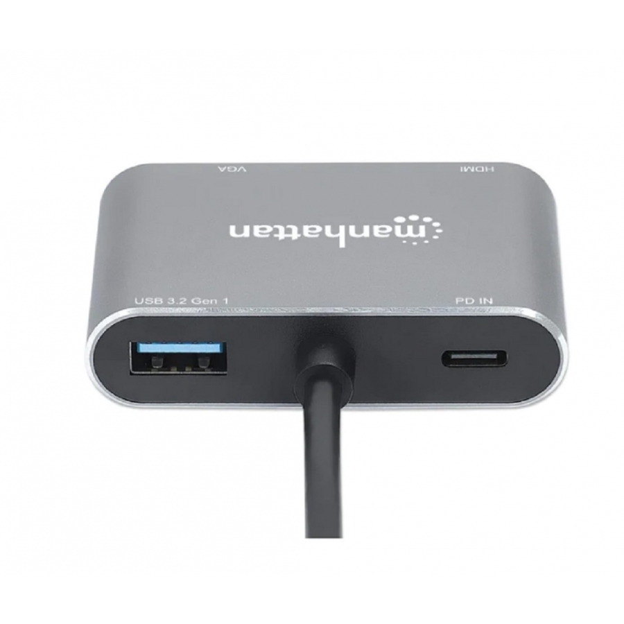 Docking Usb,manhattan,130691,-c 4 Ptos, Hdmi/vga, Usb-a/usb-c Pd - Imagen de 3