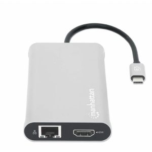 Docking Usb,manhattan,130660,-c 12 Ptos, HDMIX3, Usb-c PD/USB-C/2XUSBV3.2/2XUSBV2.0, Red/sd/micro Sd