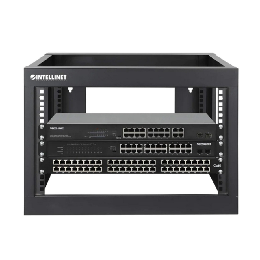 Rack,Intellinet,716031, 19 Abierto Mural 6U 604X555, Ensamblado - Imagen de 4