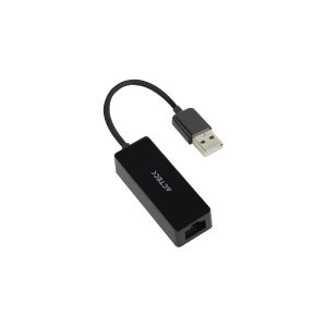 Adaptador Acteck Shift Plus AE420 / USB A - RJ45 Ethernet / 100 Mbps / Win - Mac Os - Linux - Android / Negro / Ac-934732