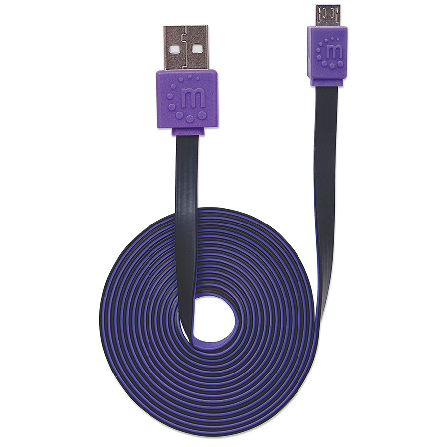 Cable Usb,Manhattan,391368, V2 A-Micro B, Blister Plano 1.0M Morado/Negro - Imagen de 2