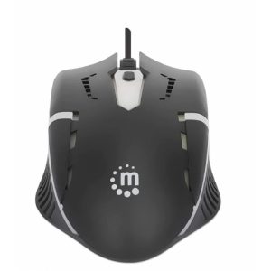 Mouse,Manhattan,190206, Optico Luminiscente Rgb USB Negro