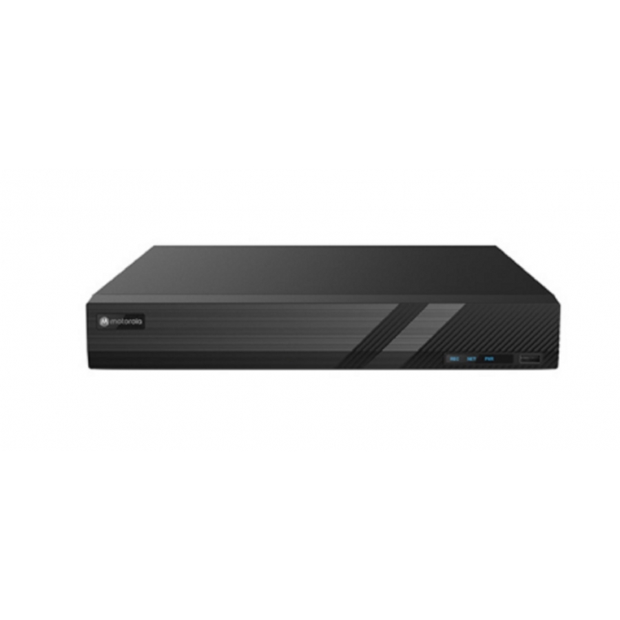 Dvr Motorola MTD041F0011 / 4 Canales / 2 Canales Ipc Adicionales / 5MP Full Hd De 1080P / Analiticos / H.265 / H.264 / Mjpeg / SATA X1 / Pos 2 Canales / Cyberseguridad Gdrp