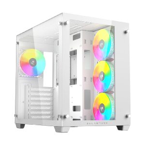 Gabinete Gamer Balam Rush Tank Pro GM930 / Atx - Mini Torre / Micro Atx - Mini Itx / Panel Cristal Templado Removible / Ventilador Rgb / Malla Metalica / 2 X SSD - 2 X HDD / Blanco / Br-935951