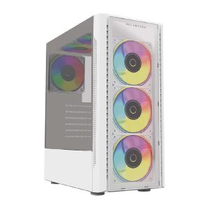 Gabinete Balam Rush Dragonfly Crystal GM745 / Mini Torre/ Atx, Micro Atx, Mini Itx / Panel Cristal Templado/ Ilumuminacion Rgb/ Metal/ Blanco/ Br-935975