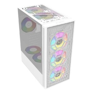 Gabinete Balam Rush Dragonfly Ii Mesh GM740 / Media Torre / Atx - Micro Atx - Mini Itx / Panel Cristal Templado/ Ilumuminacion Rgb / Ventilador Rgb Incluido / Blanco / Br-935999