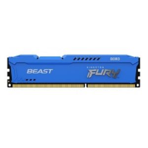 Memoria Ram KINGSTON Dimm DDR3 8GB 1600MT/S Fury Beast Blue CL10 240PIN 1.5V C/Disipador De Calor P/Pc/Gamer/Alto Rendimiento (KF316C10B/8)