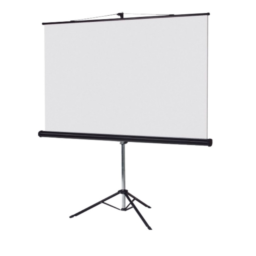Pantalla Proyeccion De Tripie Multimedia Screen Mst-180, 100 Pulgadas Diagonal, Medida 180 Cm X 180 Cm, Formato 1:1, Color Blanco Mate, Portatil