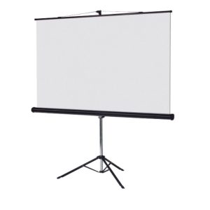 Pantalla Proyeccion De Tripie Multimedia Screen Mst-154, 86 Pulgadas Diagonal, Medida 154 Cm X 154 Cm, Formato 1:1, Color Blanco Mate, Portatil