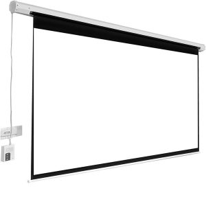 Pantalla Proyeccion Electrica Multimedia Screen Mse-216, 120 Pulgadas Diagonal, Medida 216 Cm X 216 Cm, Formato 1:1, Color Blanco Mate, Para Colgar O Pared