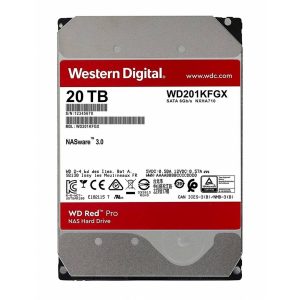 Disco Duro Interno WD Red Pro 20TB 3.5 Escritorio SATA3 6GB/S 512MB 7200RPM 24X7 Hotplug Nas 1-24 Bahias WD201KFGX