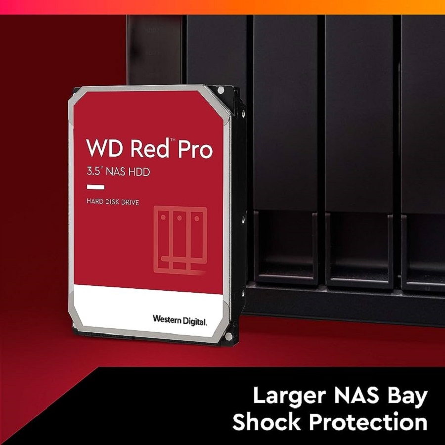 Disco Duro Interno WD Red Pro 20TB 3.5 Escritorio SATA3 6GB/S 512MB 7200RPM 24X7 Hotplug Nas 1-24 Bahias WD201KFGX - Imagen de 3