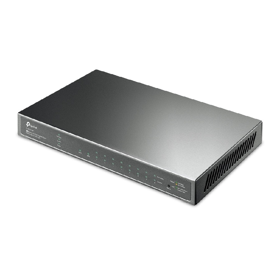 Switch TP-LINK SG2210P Omada 10/100/1000 Administrable Sdn 8P POE L2 Con 2SFP Gigabit 802.3AT/AF 61W Para Escritorio O Rack