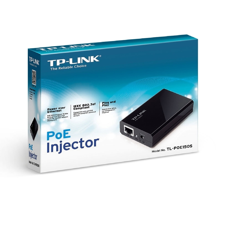 Adaptador TP-LINK POE150S Inyector POE 100 Metros Max 15.4W 2 RJ45 Gigabit - Imagen de 3