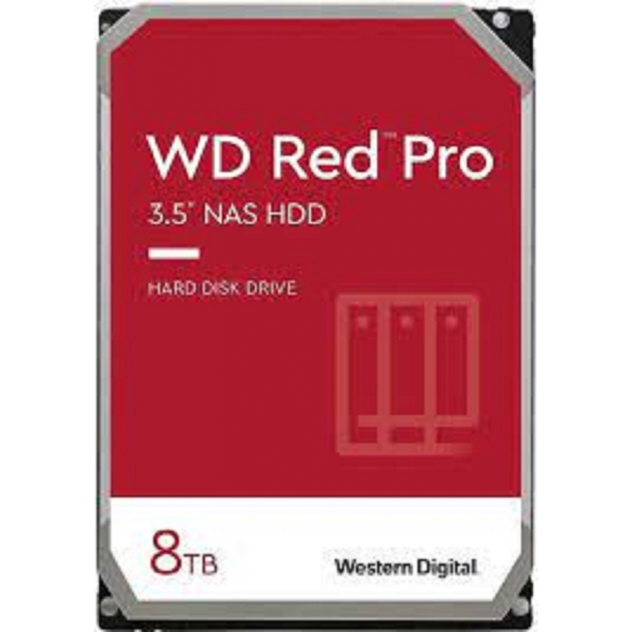 Disco Duro Interno WD Red Pro 8TB 3.5 Escritorio SATA3 6GB/S 512MB 7200RPM 24X7 Hotplug Nas 1-24 Bahias WD8005FFBX - Imagen de 2