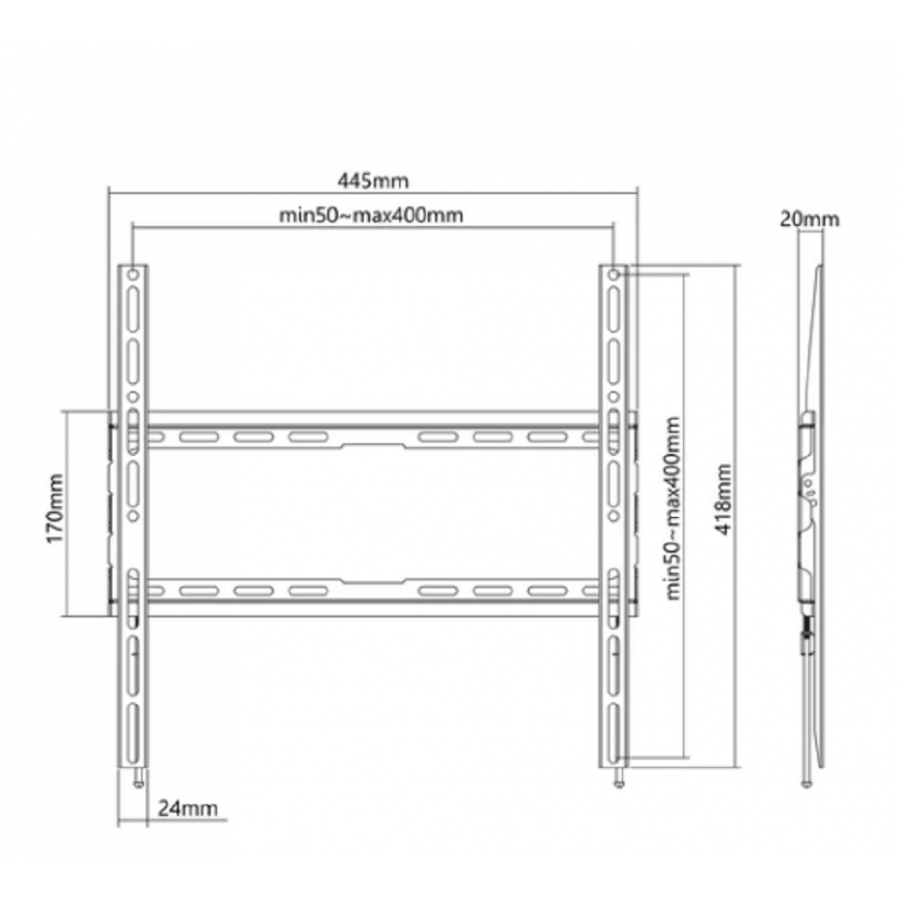 Soporte Tv , Manhattan, 462396, P/Pared 30KG, 32 A 40 Fijo - Imagen de 2