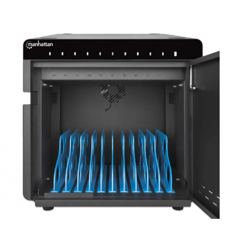 Gabinete De Carga,Manhattan,715942, De 10 Puertos Usb-C 10.2 180W