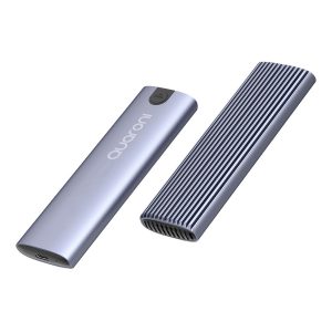 Carcasa Enclosure Quaroni Para M.2 NVME / Compatibilidad 2280 / Cable USB C / Aluminio
