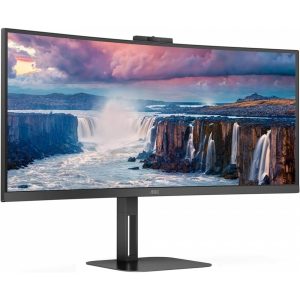 Monitor Curvo Aoc 34 Panel Va / Frecuencia 100HZ / T.d.r 4 Ms / Flicker Free / Low Blue Light / Color Negro/ HDMI / Vga / Displayport / Aspecto 219 / Resolucion 3440 X 1440 / Brillo 300 CD/M2