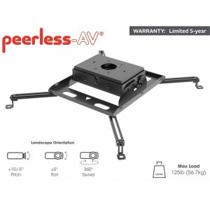 Soporte Universal Para Vídeo Proyector Peerless PJR125 De Alta Resistencia Con Capacidad Hasta 56.7 Kg