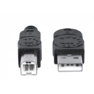 Cable Usb, Manhattan,306218, V2.0 A-B 0.9M, Negro
