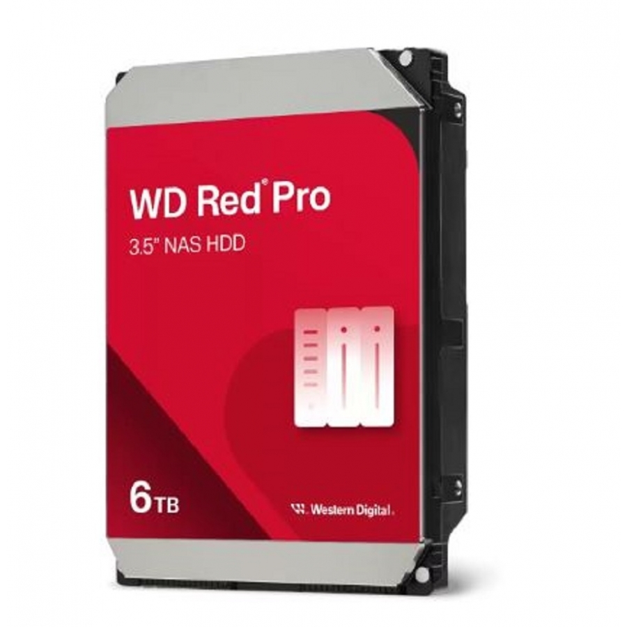 Disco Duro Interno WD Red Pro 6TB 3.5 Escritorio SATA3 6GB/S 256MB 7200RPM 24X7 Hotplug Nas 1-16 Bahias WD6005FFBX