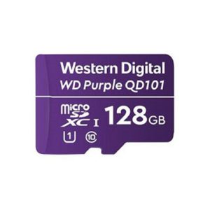 Memoria WD Purple Sc QD101 Micro Sdxc 128GB Videovigilancia 24/7 Clase 10 U1 Lect 50MB/S Esc 40MB/S WDD128G1P0C
