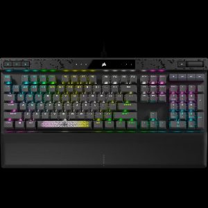 Teclado Corsair K70 Max Rgb/Magnético-Mecánico/ LED Rgb Retroiluminado/ Corsair Mgx /Gris/Teclas Pbt Negras/ Ingles (CH-910961G-NA)