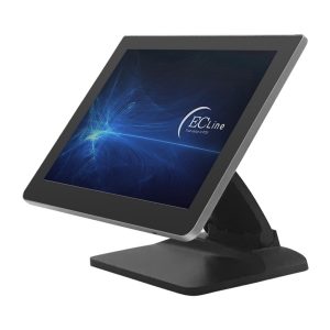 Monitor Ec Line Ec-Ts-1538, Negro, Panel Touch Screen 15 Pulgadas, Pantalla Capacitiva, Conexion Usb, Hdmi, Vga