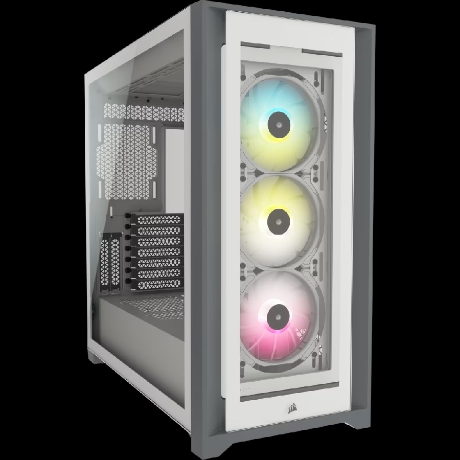 Gabinete Corsair Cue 5000X/ Blanco /Semi- Torre/ Atx /Cristal Templado/Rgb /Gamer Cc-9011213-Ww
