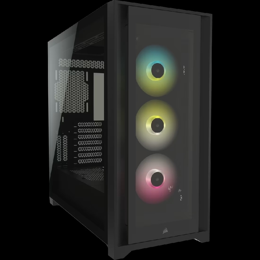 Gabinete Corsair Cue 5000X/NEGRO/SEMI- Torre/ Atx/Cristal Templado/Rgb/Gamer (Cc-9011212-Ww)