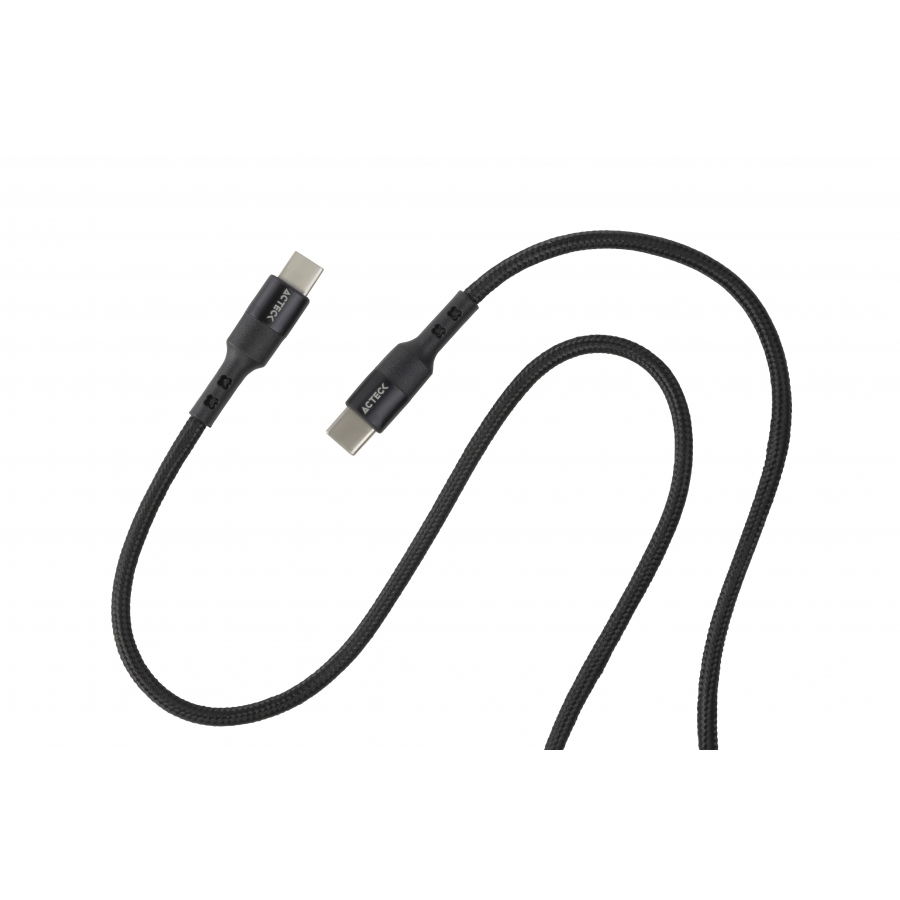 Cable Acteck Linx Plus CC420 / USB C A USB C / 1.8 M / Carga Rapida / Negro / Ac-934855