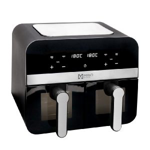 Freidora De Aire Mirati De 9 Litros Totales Cuanta Con 2 Cantastas De 4.5L Cada Una Con Ventana, Regulacion De Temperatura Individual 1700W, Temperatura De 80C-200C