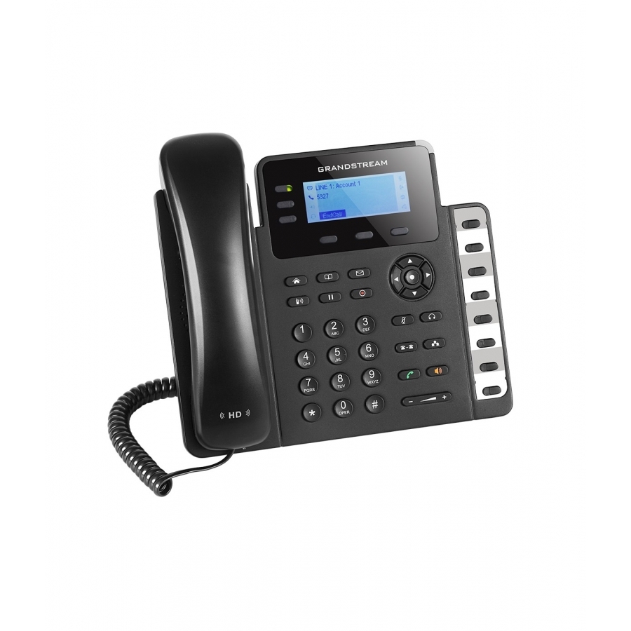 Telefono IP Grandstream GXP1630/ 3 Cuentas Sip 3 Lineas 2 Puertos Gigabit 8 Teclas Blf Conector RJ9 Compatible Con Ehs Pantalla Lcd Retroiluminada Soporta POE E Incluye Eliminador - Imagen de 2