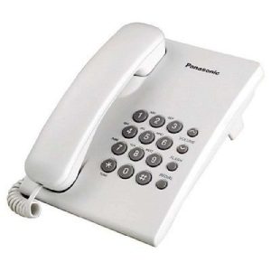 Telefono Panasonic KX-TS500MEB Alambrico Basico Unilinea Sin Memorias Control De Volumen 4 Niveles Remarcacion Ultimo Numero Negro