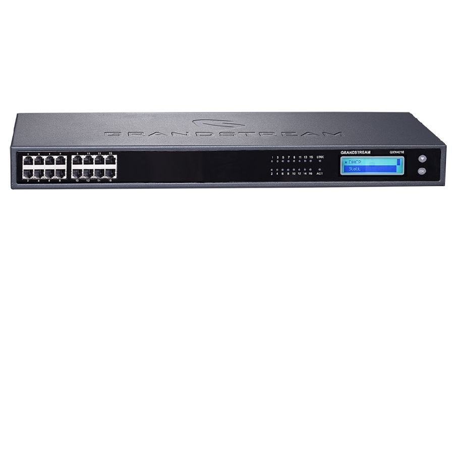 Gateway Grandstream GXW4216/ 16 Puertos Fxs 1 Puerto Telco De 50 Pins Montaje Escritorio Y Rack