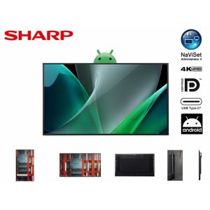 Monitor Profesional Sharp De 43 PN-ME432 Uhd 3840 X 2160 18/7, 400 CD/M2 Cont 12001 Usb-C Hdcp 3 HDMI Android 13 Con 3AÑOS De Garantia