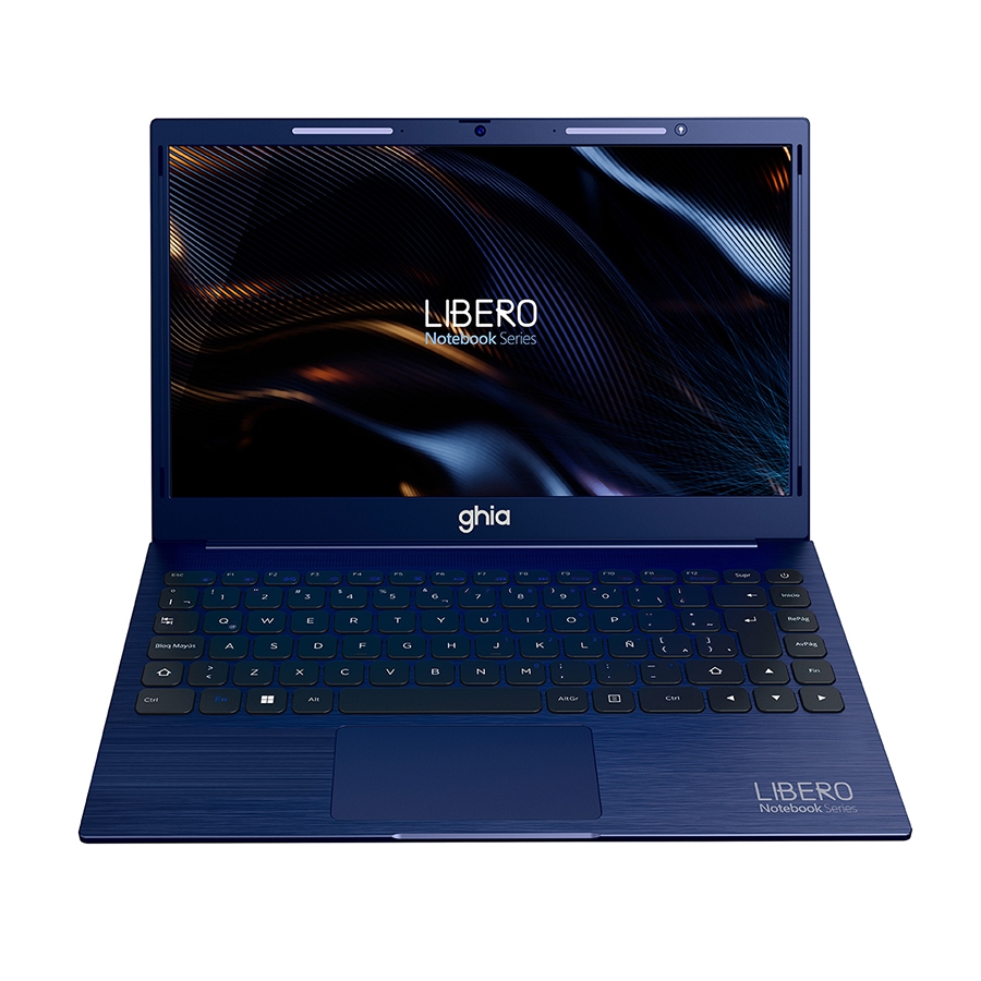 Notebook Ghia Libero 14 Plug Hd INTEL Celeron N4020C Dual CORE 1.10 Ghz Ram 8GB SSD 256GB Camara Frontal 1.0 Mpx Wifi-Bt HDMI Win 11 Color Navy Blue - Imagen de 2